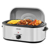 Electric Roaster Oven 24QT Electric Roasting Pan With 3 Bin Buffet Server